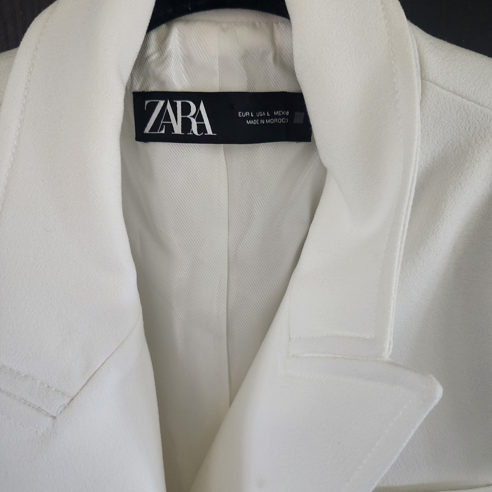 Zara Cream Double-Breasted Blazer Jacket - Picture 5 of 5